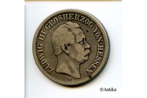 18972 - 2 MARK Argt  LOUIS III 1848-1877   RARE