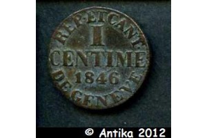 36238 - 1 CENTIME Cuivre CANTON GENEVE