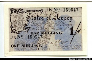50057 - 1 Shilling Marron gris (Déchirure coin gauche inf sinon Neuf)
