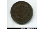 52455 - 1 CENT Bronze RAKAH C.BROOKE
