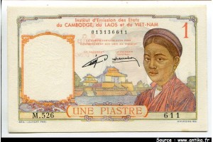 56252 - 1 PIASTRE Polychrome Rouge