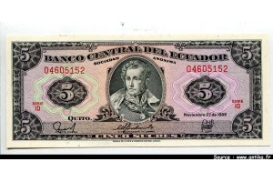 57679 - 5 Sucres Antonio José de Sucre   *    *    *    *