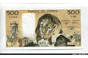 58709 - 500 FRANCS PASCAL - Type 1968