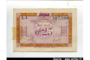 58795 - BON POUR 0,25 FR
