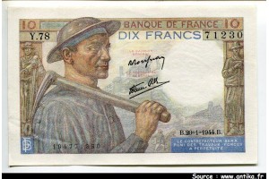 59959 - 10 FRANCS MINEUR - type 1941
