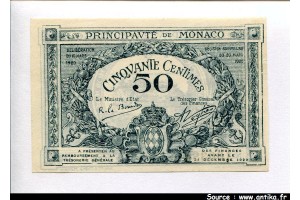 61648 - 50 Centimes Bleu Série B N°100384