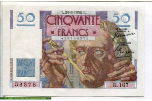 70818 - 50 FRANCS LE VERRIER - Type 1946