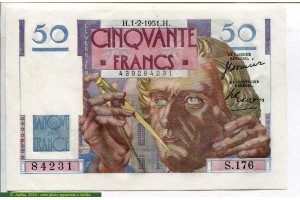 70819 - 50 FRANCS LE VERRIER - Type 1946