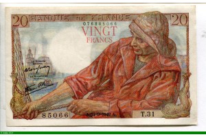 73995 - 20 FRANCS PECHEUR - Type 1942