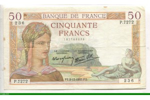 78237 - 50 FRANCS CERES - Type 1933 modifié