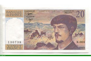 78315 - 20 FRANCS DEBUSSY - Type 1980