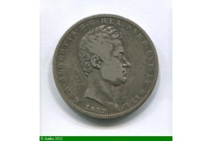 78942 - 5 LIRE Argt CHARLES ALBERT  Turin Petite tête d'aigle Très RARE