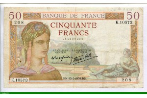 80054 - 50 FRANCS CERES - Type 1933 modifié