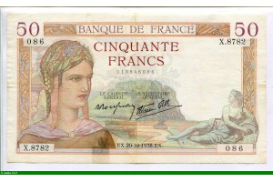 80058 - 50 FRANCS CERES - Type 1933 modifié