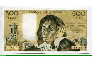80202 - 500 FRANCS PASCAL - Type 1968