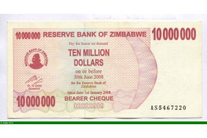 82141 - 10 000 000 Dollars Bearer Chèque      *      *     *      *