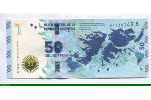 82153 - 50 Pesos îles Malouines & Cavalier   *   *   *    *    *    *  Superbe Billet     PROMO
