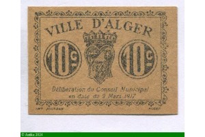 82756 - 10 CENTIMES Ville d' ALGER