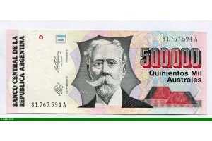 83004 - 500000 Australes Manuel Quintana   RARE    PROMO