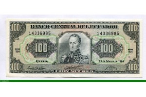 83279 - 100 Sucres Simon Bolivar
