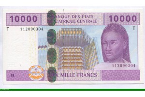 84496 - 10000 FRANCS Jeune Fille & Banque E.A.C   T:Congo