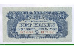 85687 - 5 Korun Bleu SPECIMEN