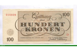 85710 - 100 Kronen Ghetto de Théreisienstadt Occupation Allemande