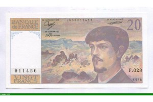 85768 - 20 FRANCS DEBUSSY - Type 1980