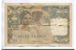 86374 - 1000 FRANCS Couple Malgache