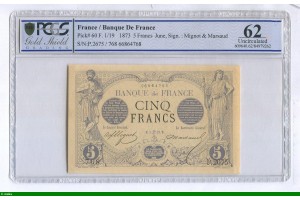 86380 - 5 FRANCS NOIR - Type 1871