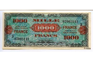 22590 - 1000 FRANCS Verso 