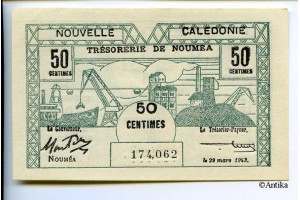 22649 - 50 CENTIMES  Dock - Cerf   NOUMEA