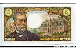 43158 - 5 FRANCS PASTEUR - Type 1966