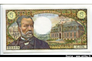 43263 - 5 FRANCS PASTEUR - Type 1966