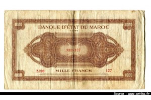 47768 - 1000 FRANCS Impress° Américaine
