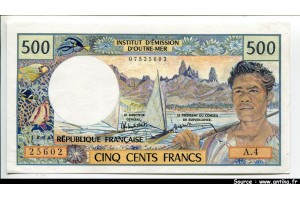 54348 - 500 FRANCS Polynésien  République Française