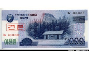 54746 - 2000 Won SPECIMEN Forêt Montagne       *     *