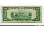 57725 - 20 Dollars A.Jackson Gold Certificate Tampon Jaune  RARE