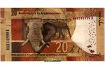 58122 - 20 Rand Nelson Mandela  & Eléphant *   *   *   *   *   *   *