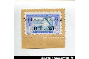 58780 - 0,25 Ctmes Timbres Poste surchargés Valeur d'échange
