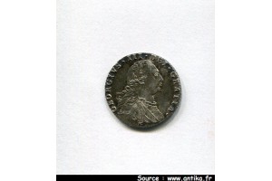 58981 - 6 PENCE Argt GEORGES III