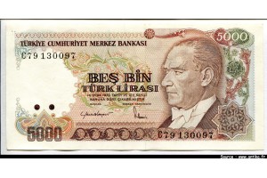 64083 - 5000 Lira K.Atatürk   *   *   *