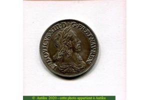 71120 - 1/4 écu 2ème poinçon de Warin buste drapé