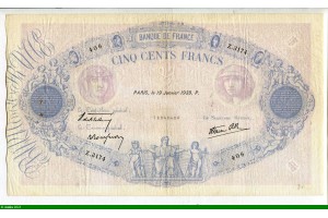 73958 - 500 FRANCS BLEU & ROSE -Type 1888 modifié