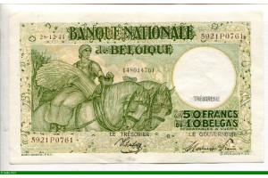74155 - 50 Francs-10 Belgas Paysanne portant du Blé   *     *    *     *    *