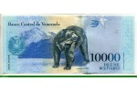 74351 - 10 000 Bolivares  Simon Rodriguez & Ours    *     *     *     *  Superbe Billet