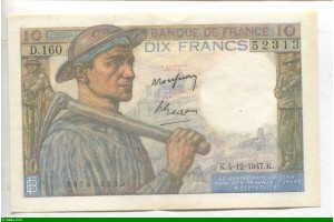 75988 - 10 FRANCS MINEUR - type 1941