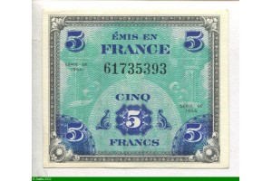 76084 - 5 FRANCS Verso 