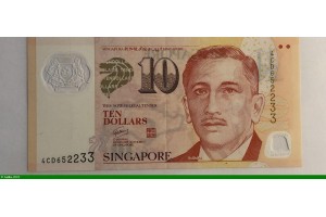 77119 - 10 Dollars Portrait de Yusof bin Ishak & Sports Polymère (1 Diamant)