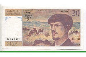 78313 - 20 FRANCS DEBUSSY - Type 1980